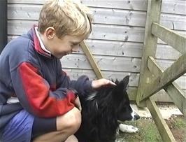 Daniel makes another friend at Bircham Windmill